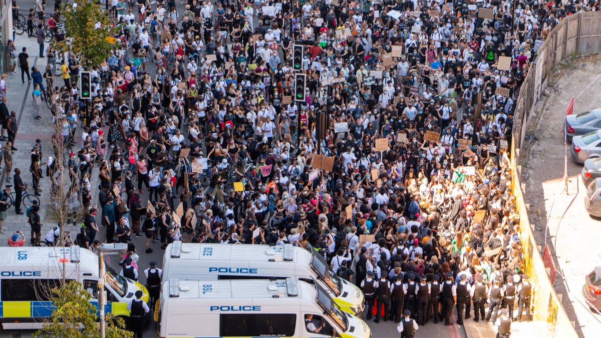 Thousands march through the streets of London for Black Lives Matter ...