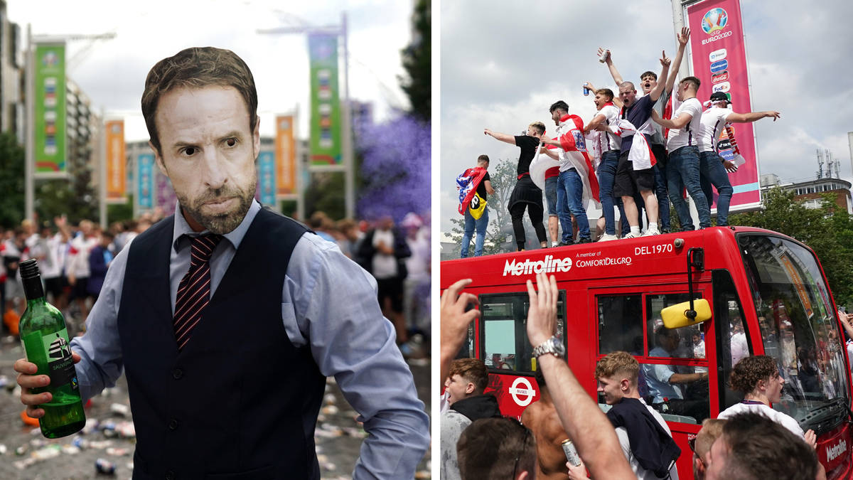 England v Italy: Thousands of exuberant fans descend on Wembley | LBC