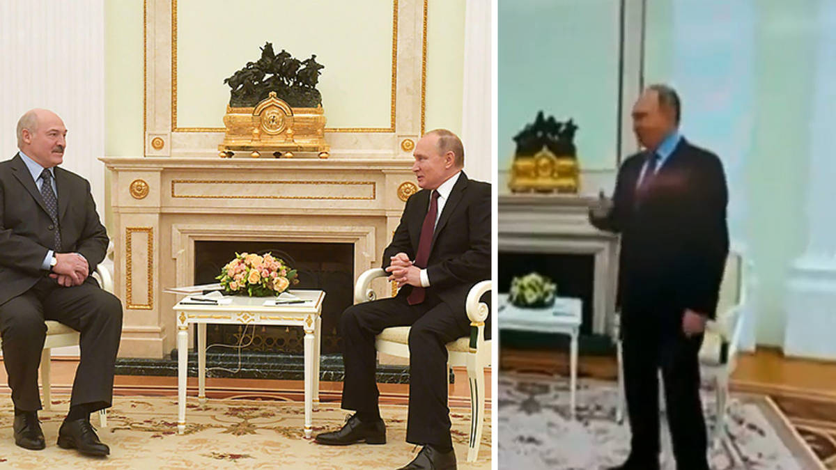 Video shows Putin 'uncontrollably convulsing' during meeting with ...