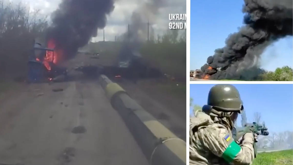 Dramatic Call of Duty-style footage from Ukraine tank shows destruction ...