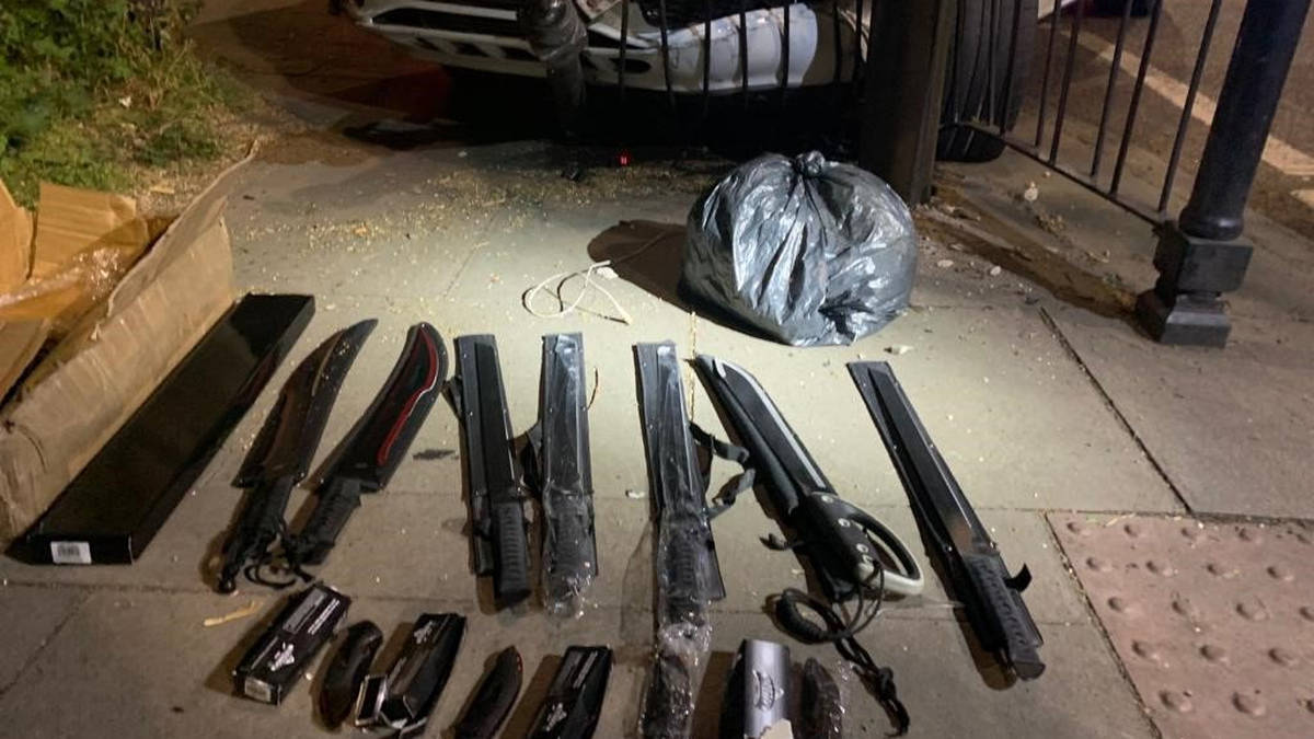 Police Show Shocking Haul Of Weapons And Drugs Seized After Pursuit | LBC