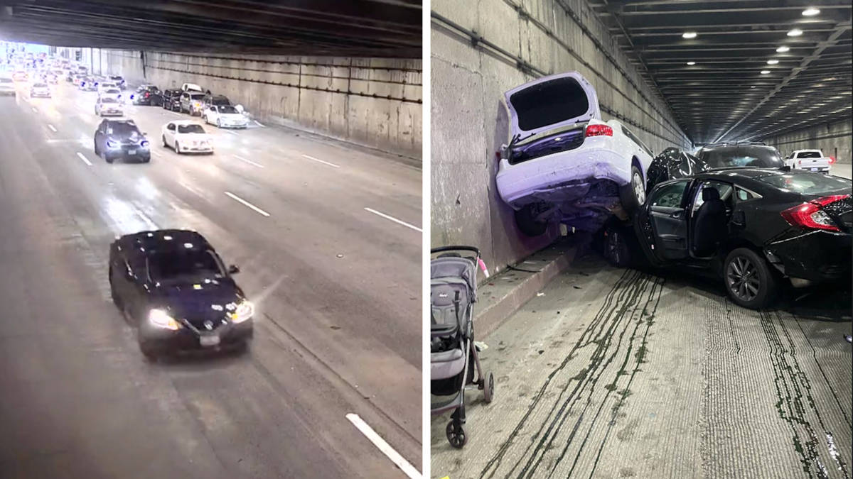 Watch shocking moment Self-driving Tesla stops abruptly on road leading ...