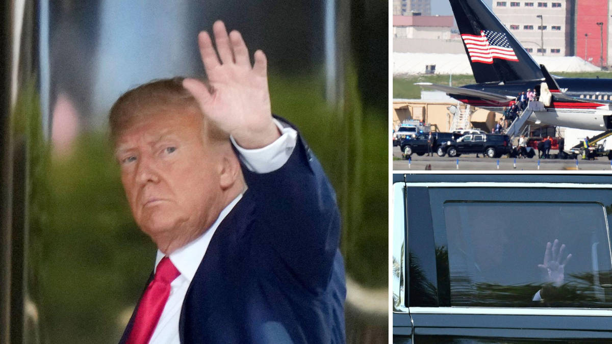 Donald Trump arrives in New York ahead of arraignment | LBC