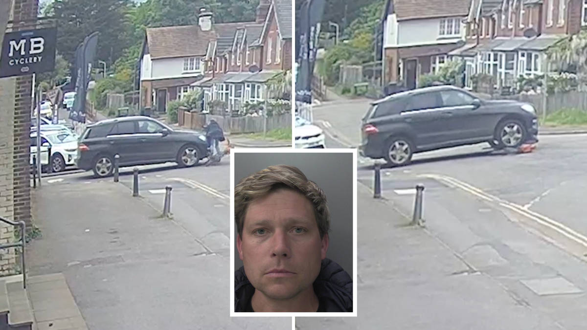 Shocking moment drunk driver four times over the limit knocks pensioner ...