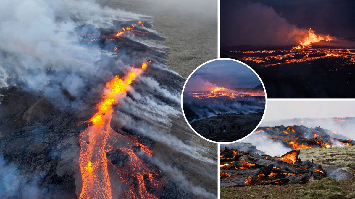 Volcano erupts 20 miles from Iceland's main airport triggering warning ...