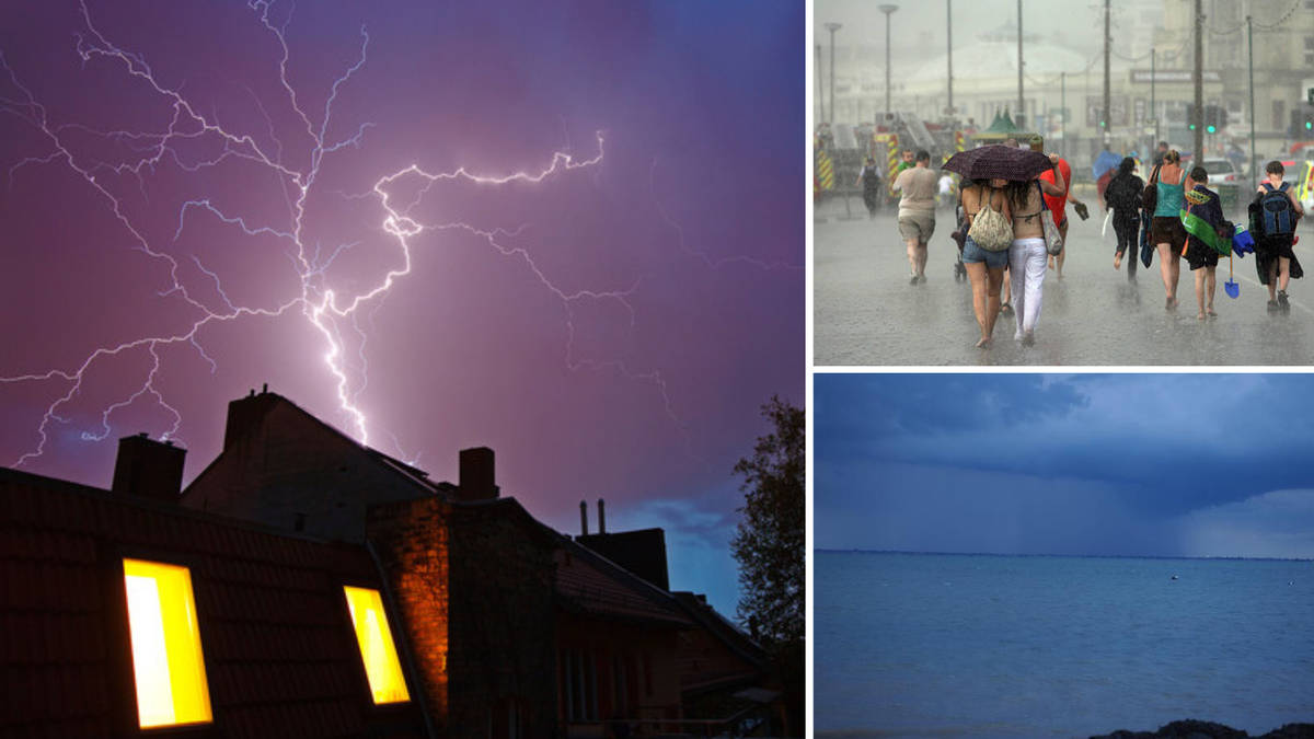 UK to be blasted by thunderstorms over the weekend as spell of warm ...