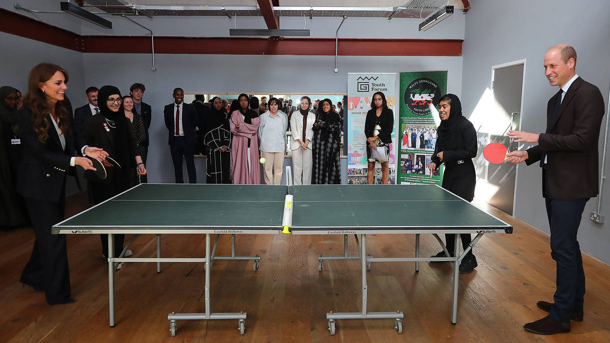 Kate Middleton and Prince William go head-to-head at table tennis on ...