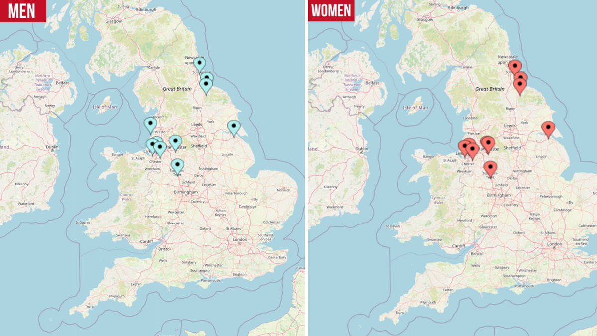 England's cancer care blackspots revealed with death rates 70% higher ...