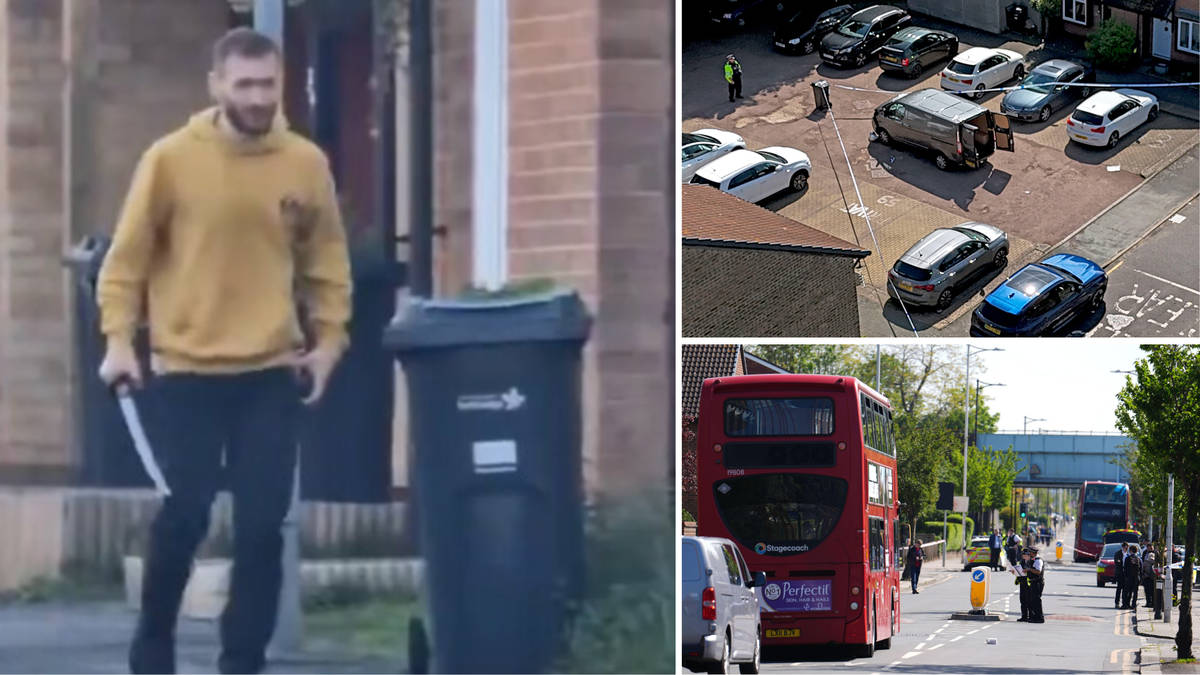 Sword-wielding man arrested after multiple people stabbed and two ...