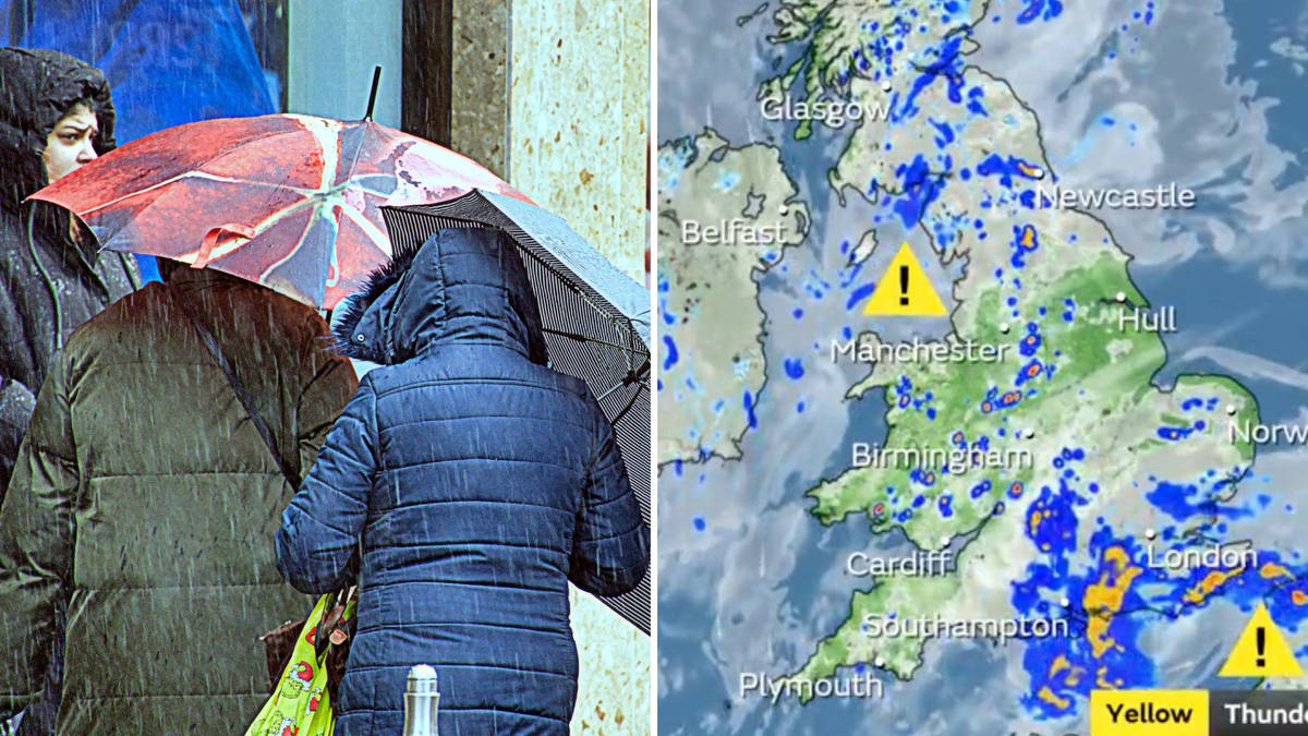 UK weather: Thunderstorms to sweep Britain as Met Office issues 'danger ...
