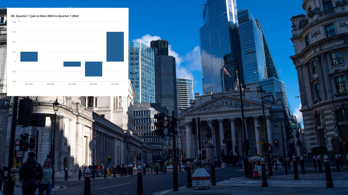 UK escapes recession as economy grows 0.6% in first quarter of 2024 | LBC