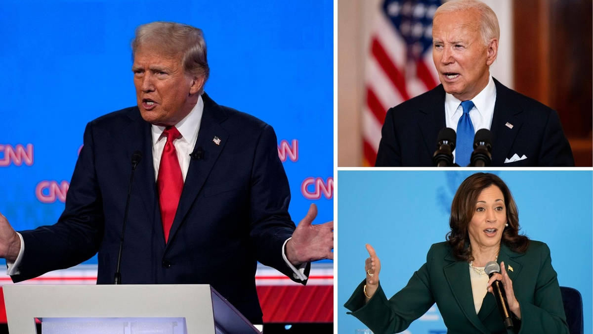 Trump lashes out at Biden as ‘broken-down pile of crap’ as he claims US ...