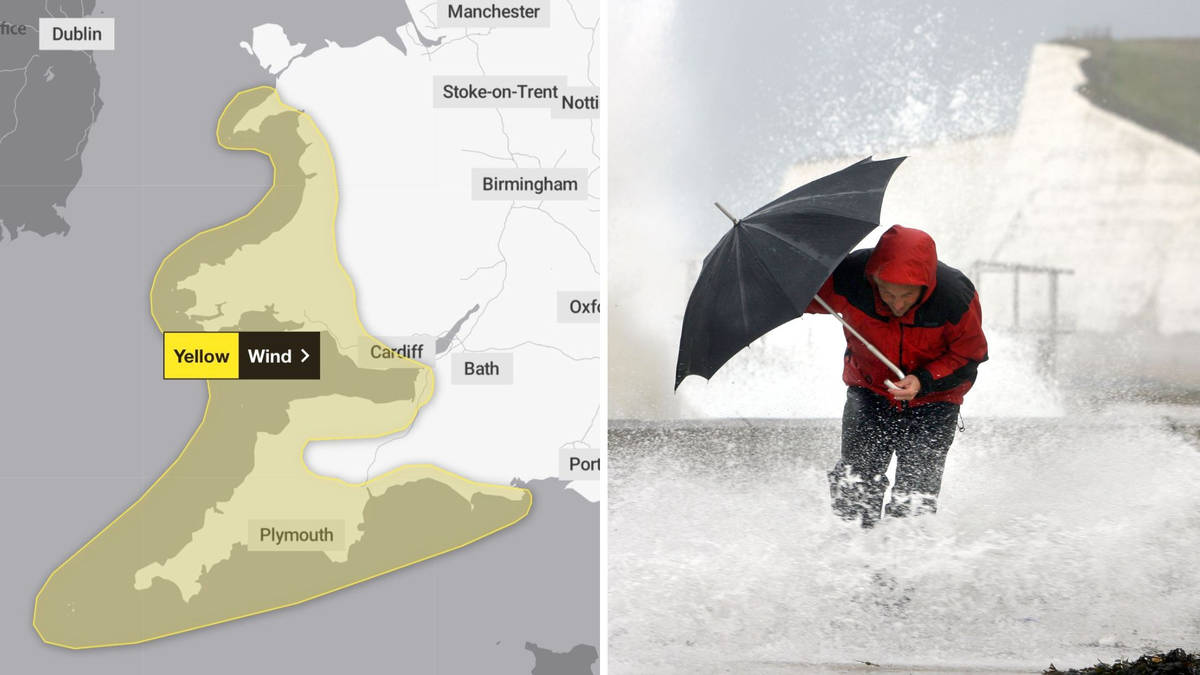 Met Office issues yellow weather warning for wind as rainfall set to ...