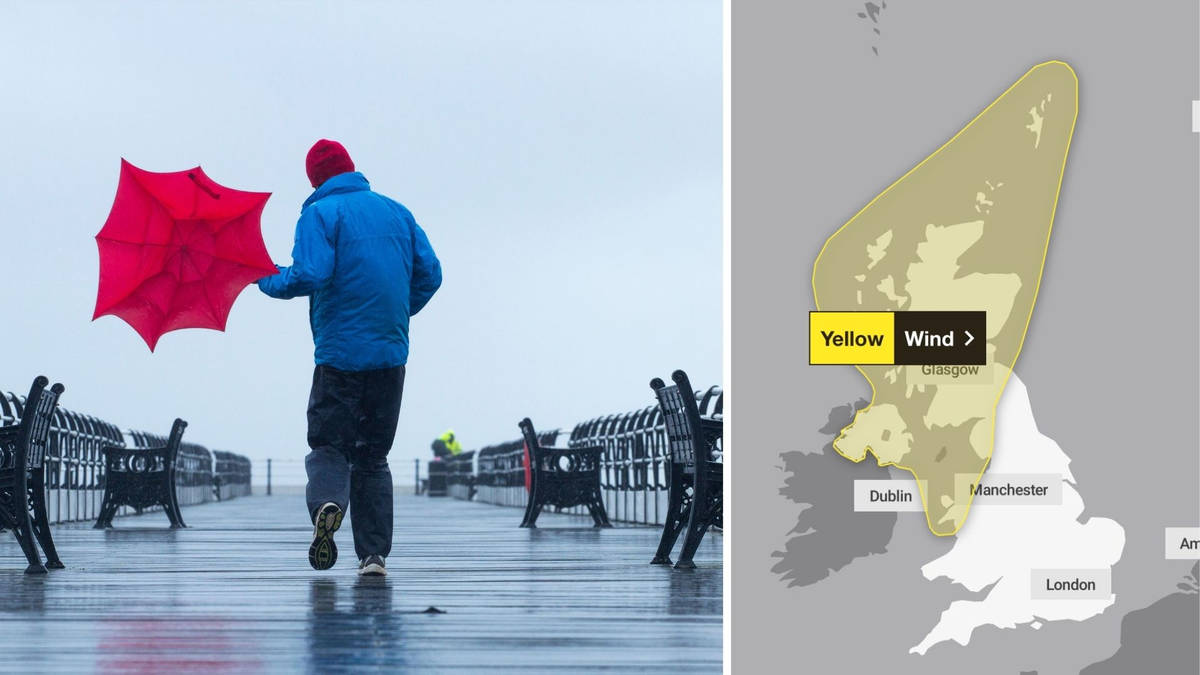 Winds of up to 80mph set to batter UK as Met Office issues yellow ...