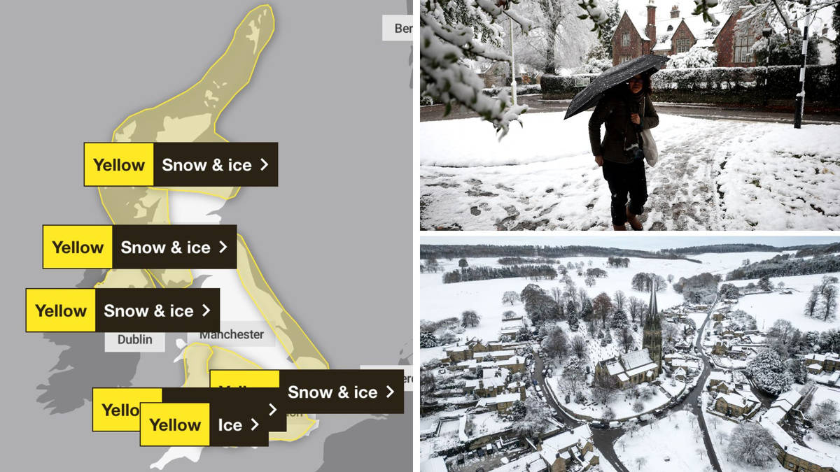 Met Office issues fresh warnings for ice and snow as commuters brace ...