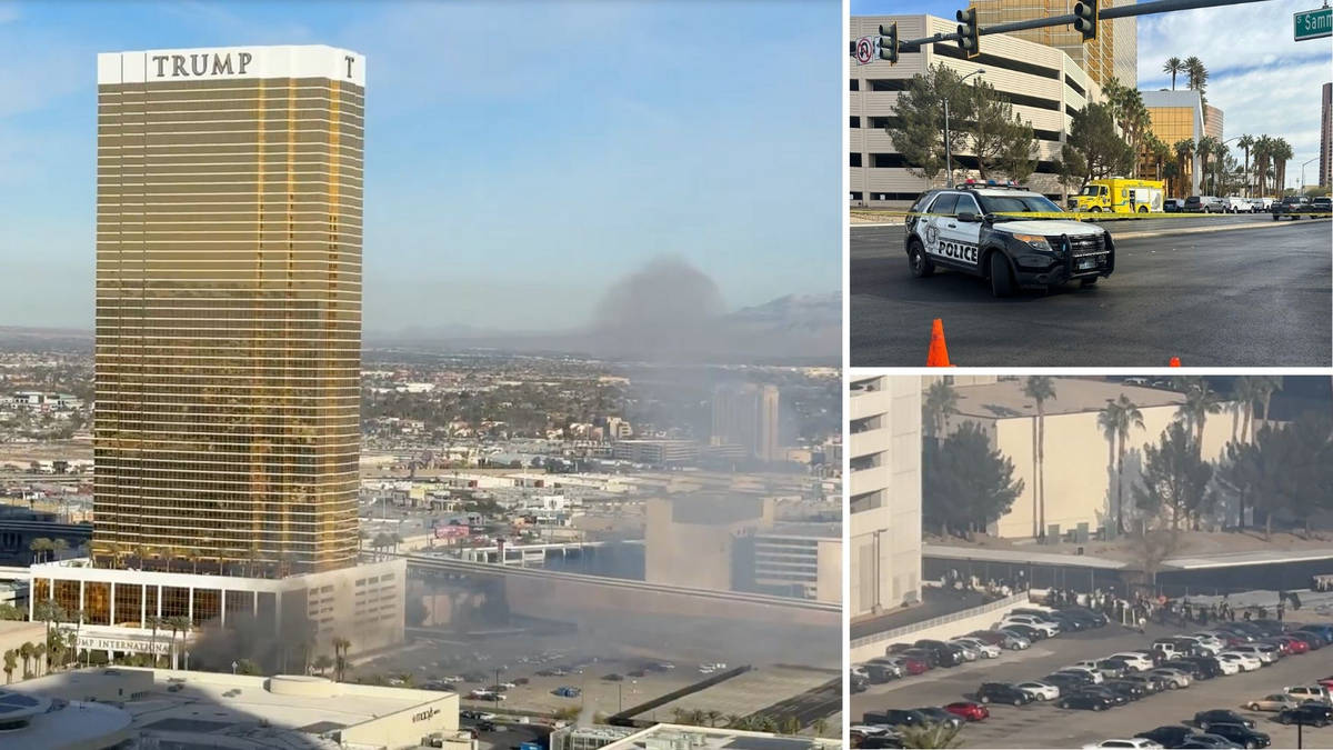 Tesla Cybertruck explodes outside Trump's Vegas hotel in 'terror attack ...