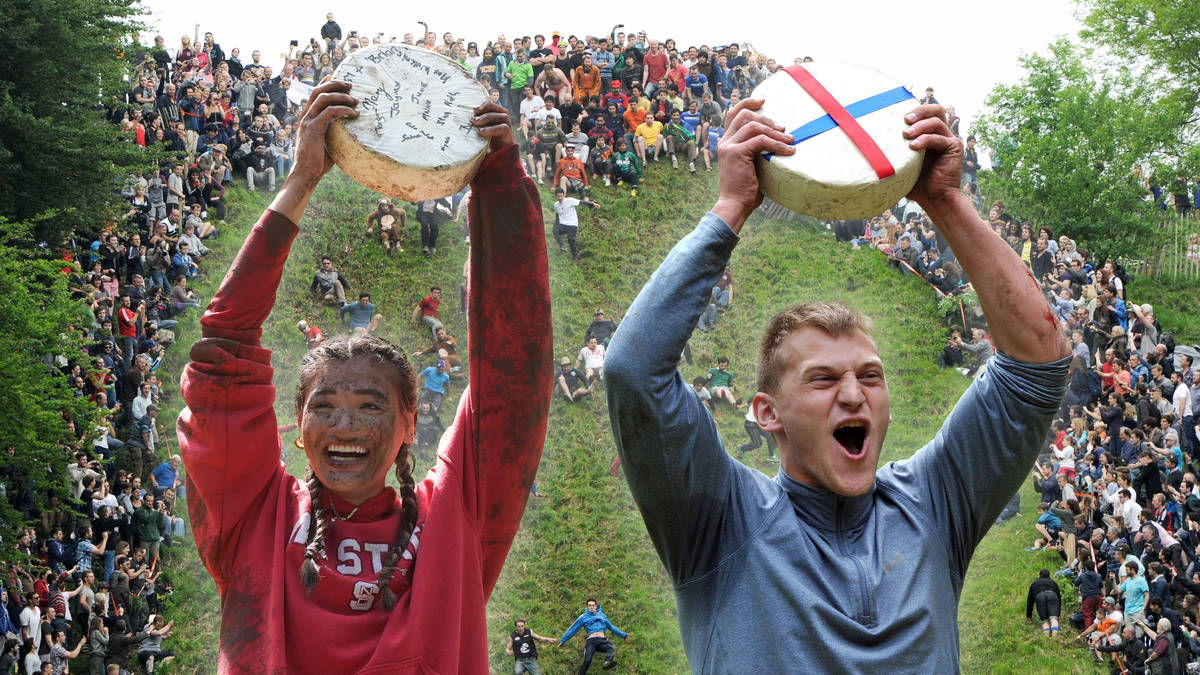 Gloucestershire cheese rolling pictures from over the years | LBC