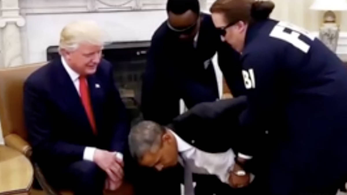 Trump shares bizarre AI video of Obama being arrested as he rants about ...
