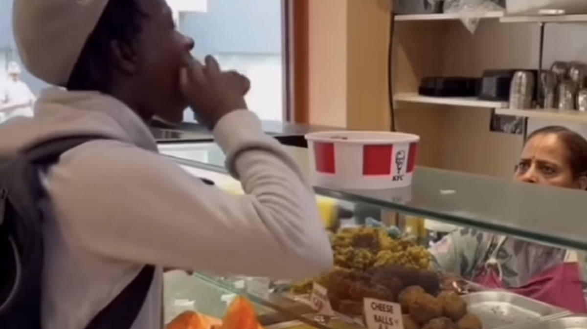 Outrage as TikToker eats fried chicken in Hindu vegetarian restaurant ...