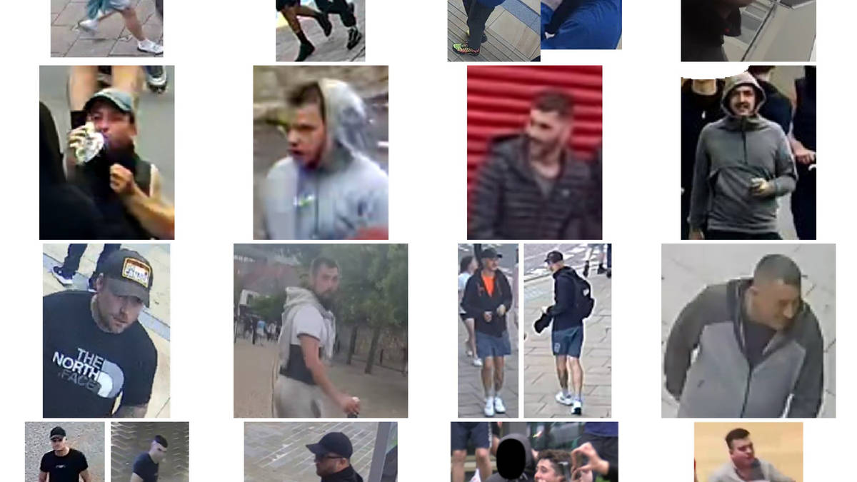 Pictured: Dozens of suspected rioters still wanted by police year on ...
