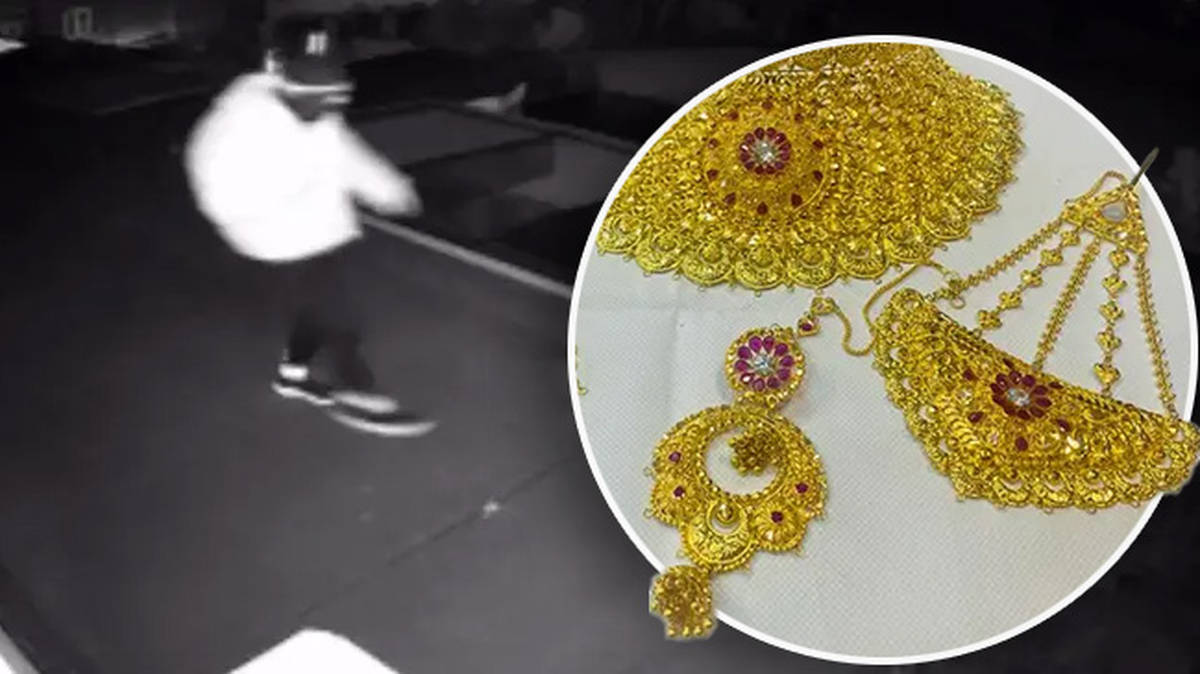 Watch: Masked thieves caught on camera stealing £500k of gold jewellery ...