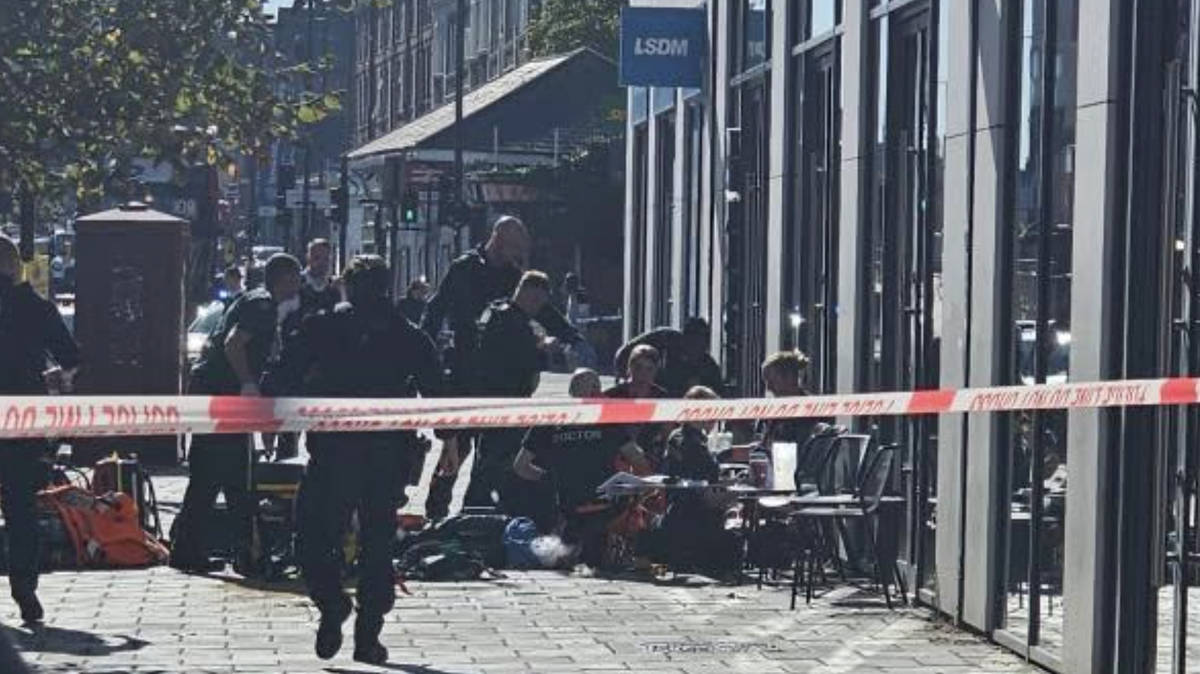 Police hunt knifeman after man stabbed outside Starbucks in south ...