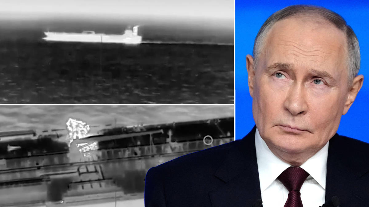 Putin brands European leaders ‘burglars’ - as Ukraine launches ‘unprecedented’ drone strike on sanctioned Russian tanker