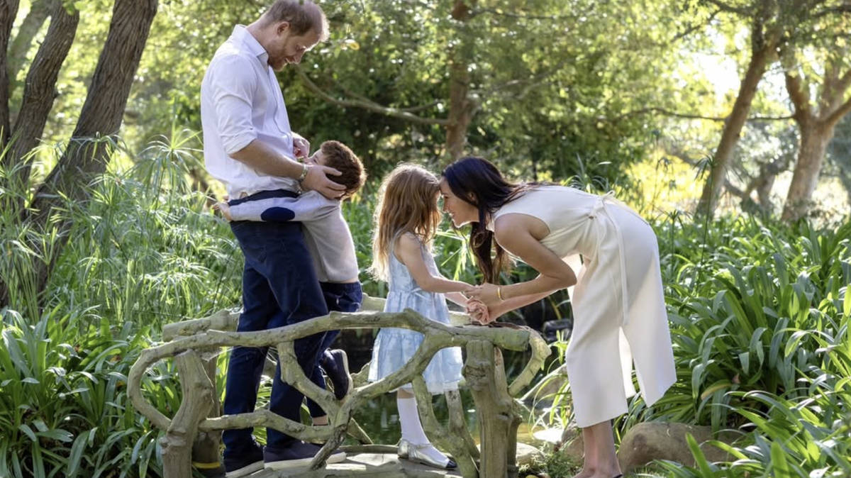 Prince Harry and Meghan share clearest image yet of children Archie and Lilibet in Christmas portrait