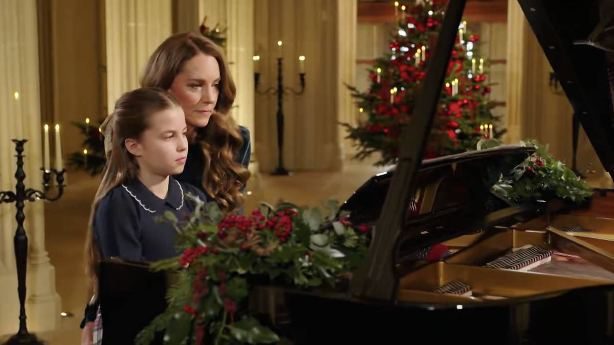 Kate plays piano side-by-side with Charlotte as Princess of Wales hosts ...