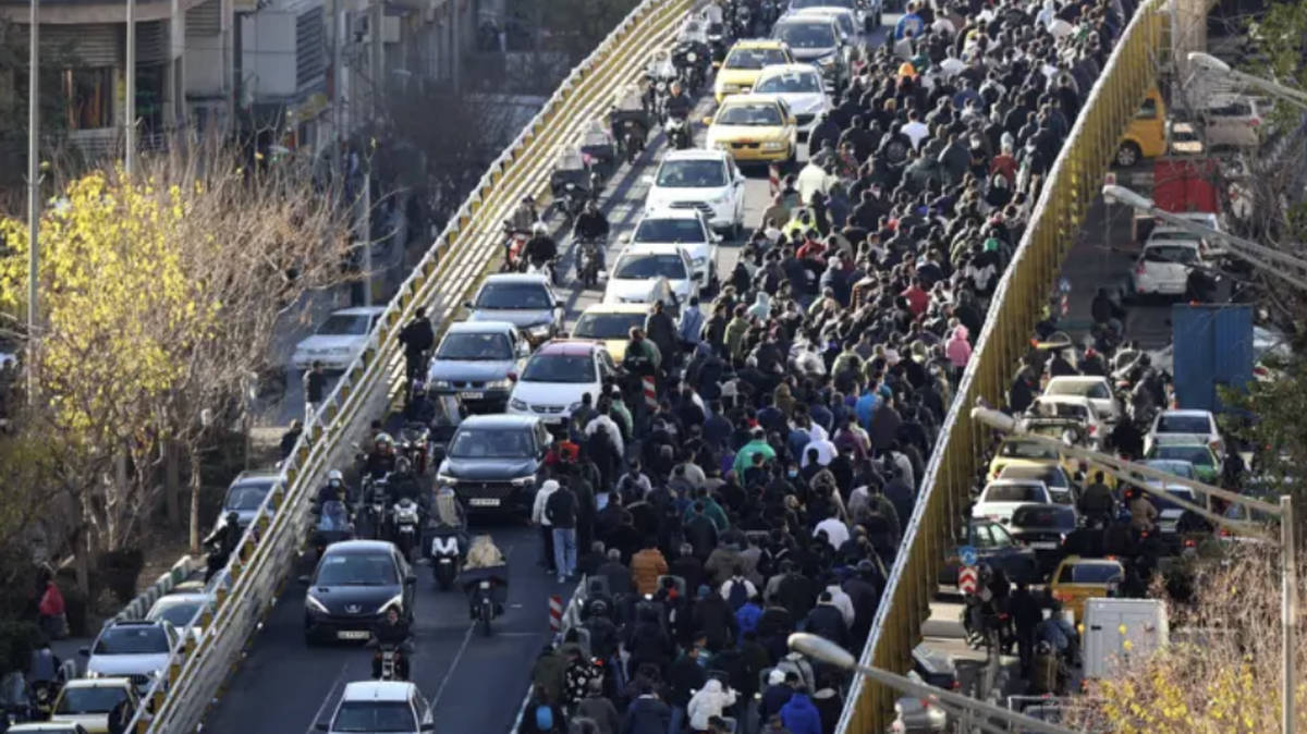 Chaos in Iran as protesters march for third day calling for 'death of dictator'