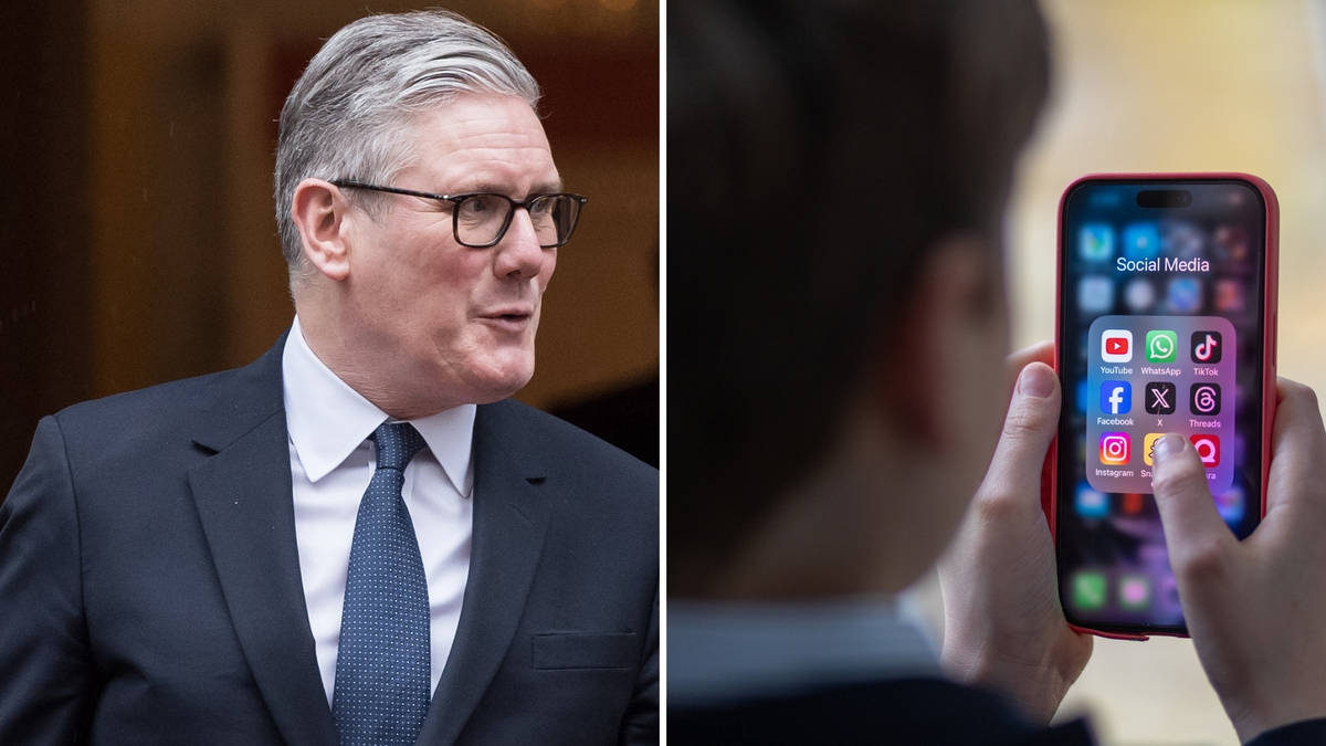 Starmer 'leaning towards' banning social media for under 16s to 'save children from real harm'