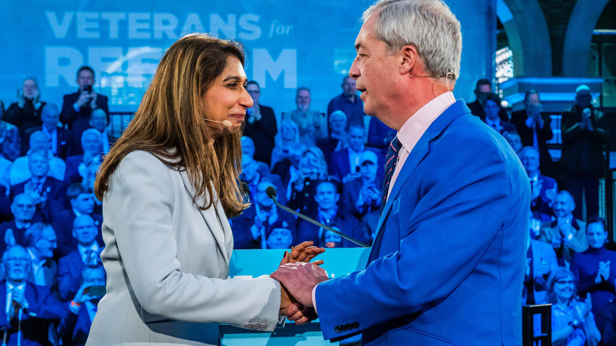 Former Home Secretary Suella Braverman becomes latest Tory defect to Reform UK saying 'it feels like I've come home' | LBC