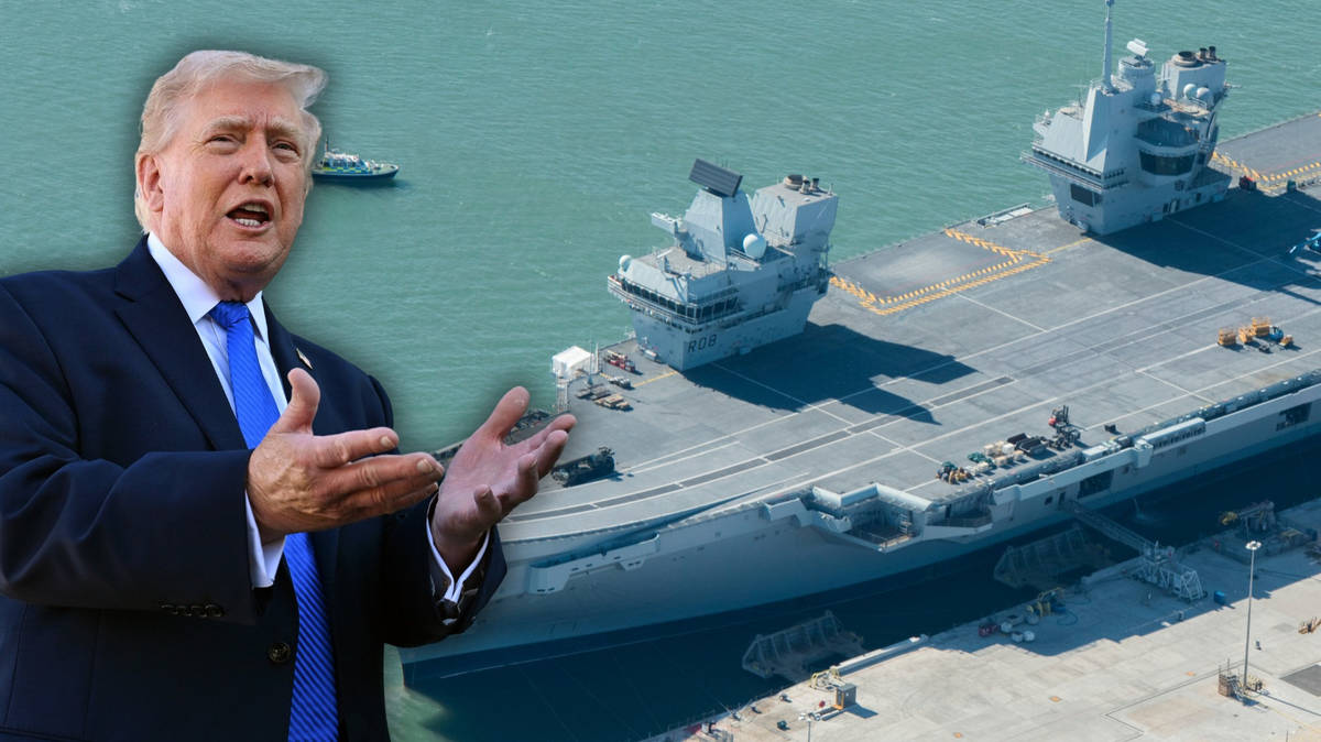 Trump brands UK aircraft carriers 'toys' in latest swipe as he tells Britain 'don't bother' to send ships | LBC