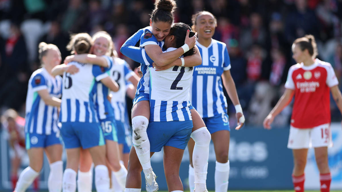 Brighton stun Arsenal to reach Women’s FA Cup semi-finals