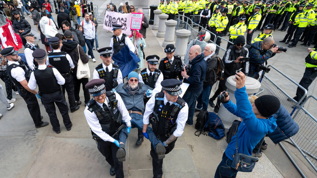 Police arrest 523 including 87-year-old during mass protest in central London against ban on Palestine Action