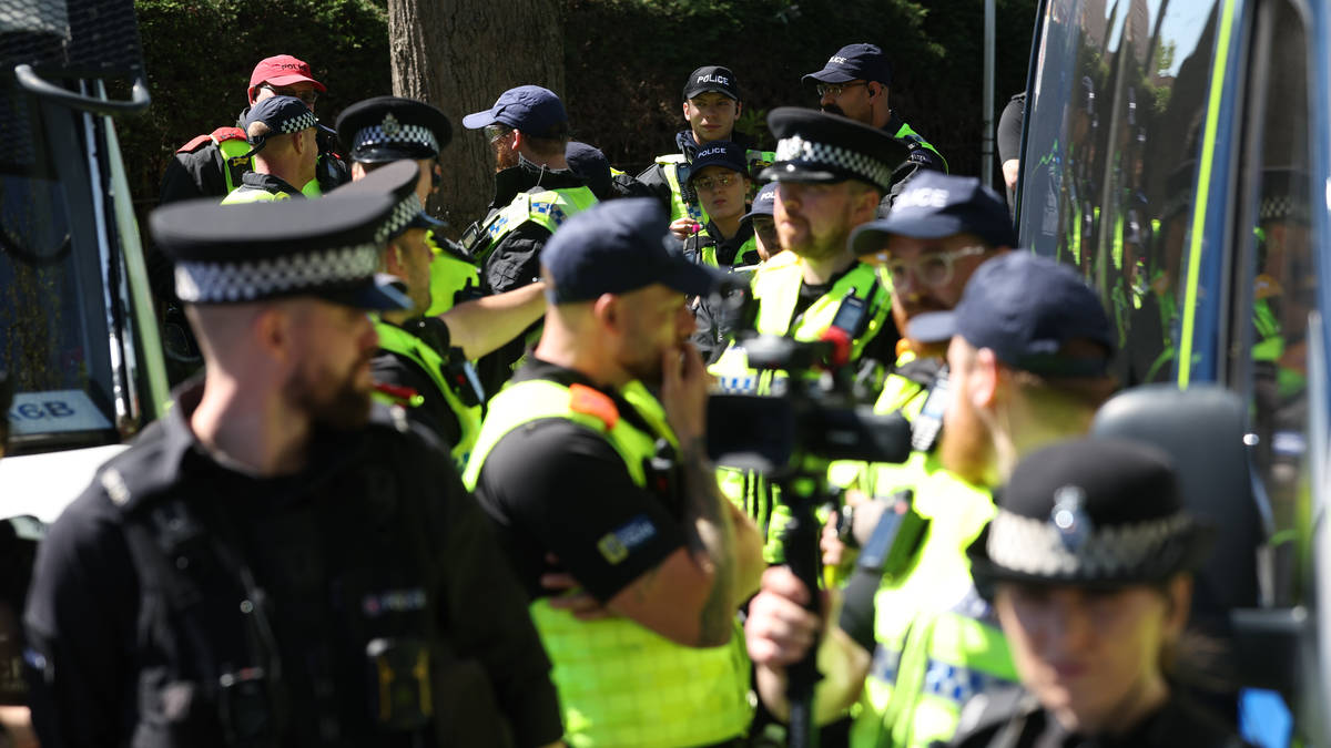 Hundreds of police launch dawn raid at Islamic religious group's secretive HQ over allegations of sexual abuse, modern slavery and forced marriage