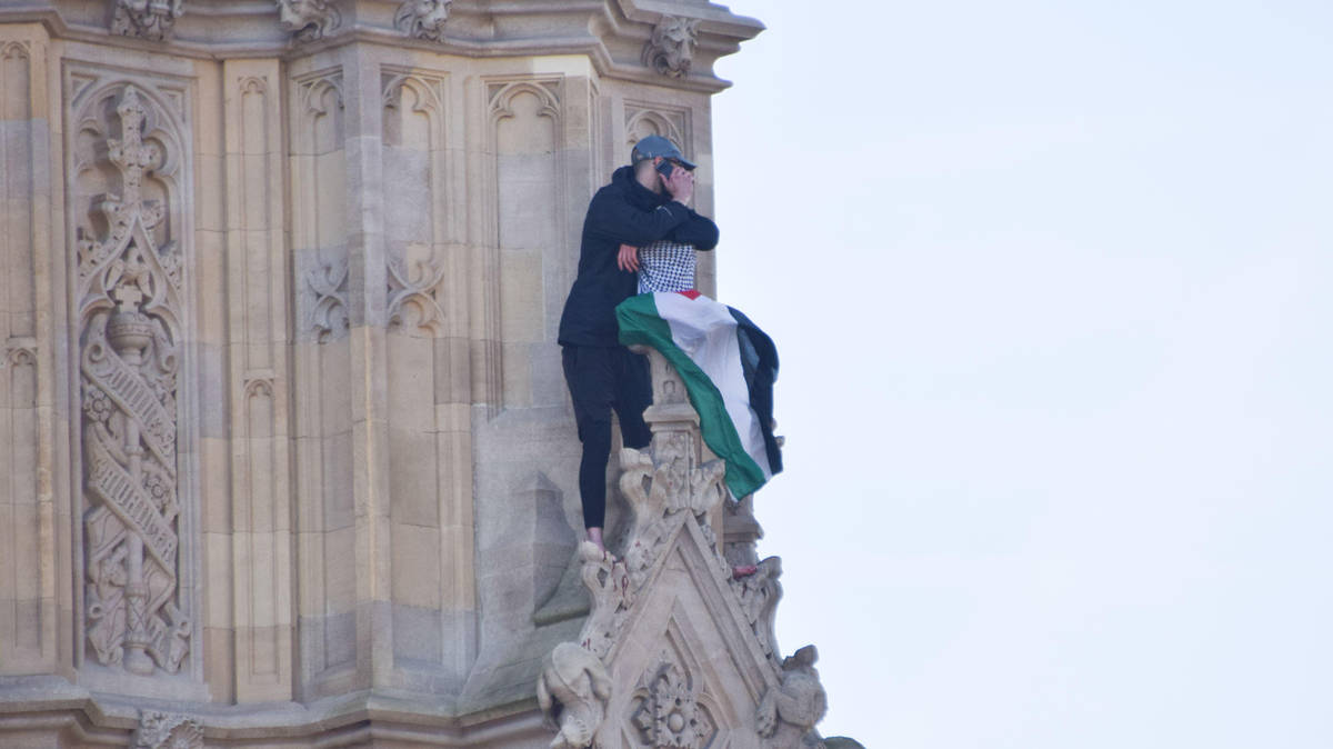 Pro-Palestine protester who climbed Big Ben cost taxpayers £67,000, court hears
