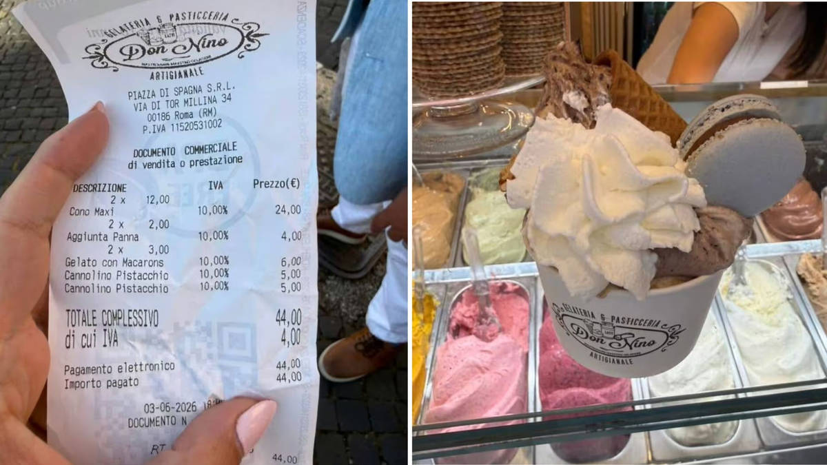 ‘The worst ice cream I've ever had’: Outrage as US tourist 'tricked' into paying €44 for two gelatos in Rome