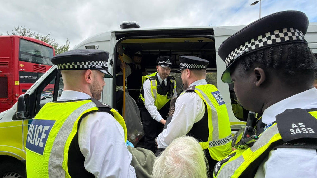 107 arrested at Palestine Action protest outside court as four activists jailed over raid