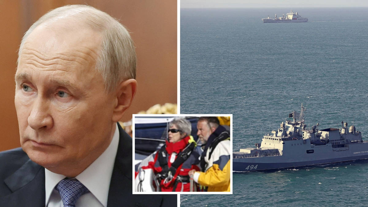 Russian warship fired on British yacht 'to prevent collision', Kremlin says as boat's owners rubbish claims