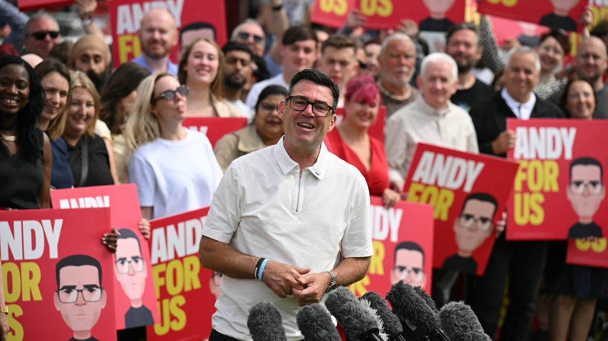 Burnham’s big pitch for PM: Labour’s newest MP lays out his ‘path for Britain’ at victory rally