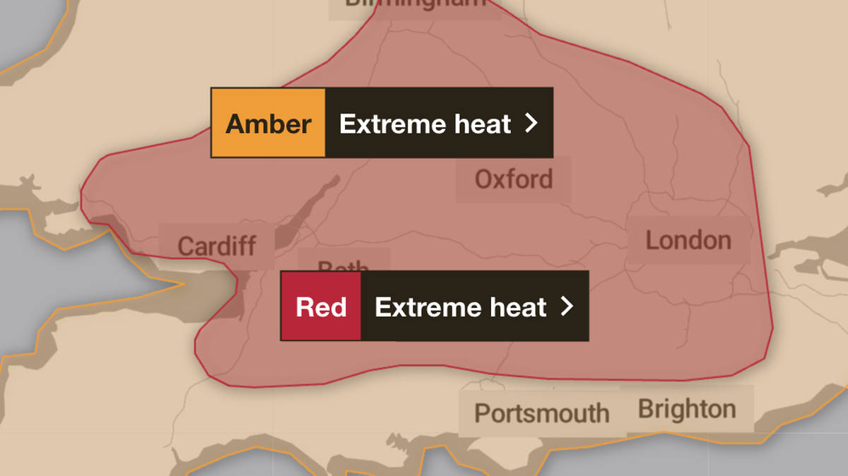 Rare red 'danger to life' weather warning for extreme heat issued as ...