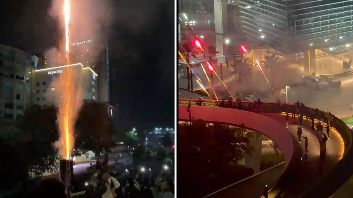 Mexico fans stage all-night party outside England hotel in attempt to disrupt team ahead of World Cup clash