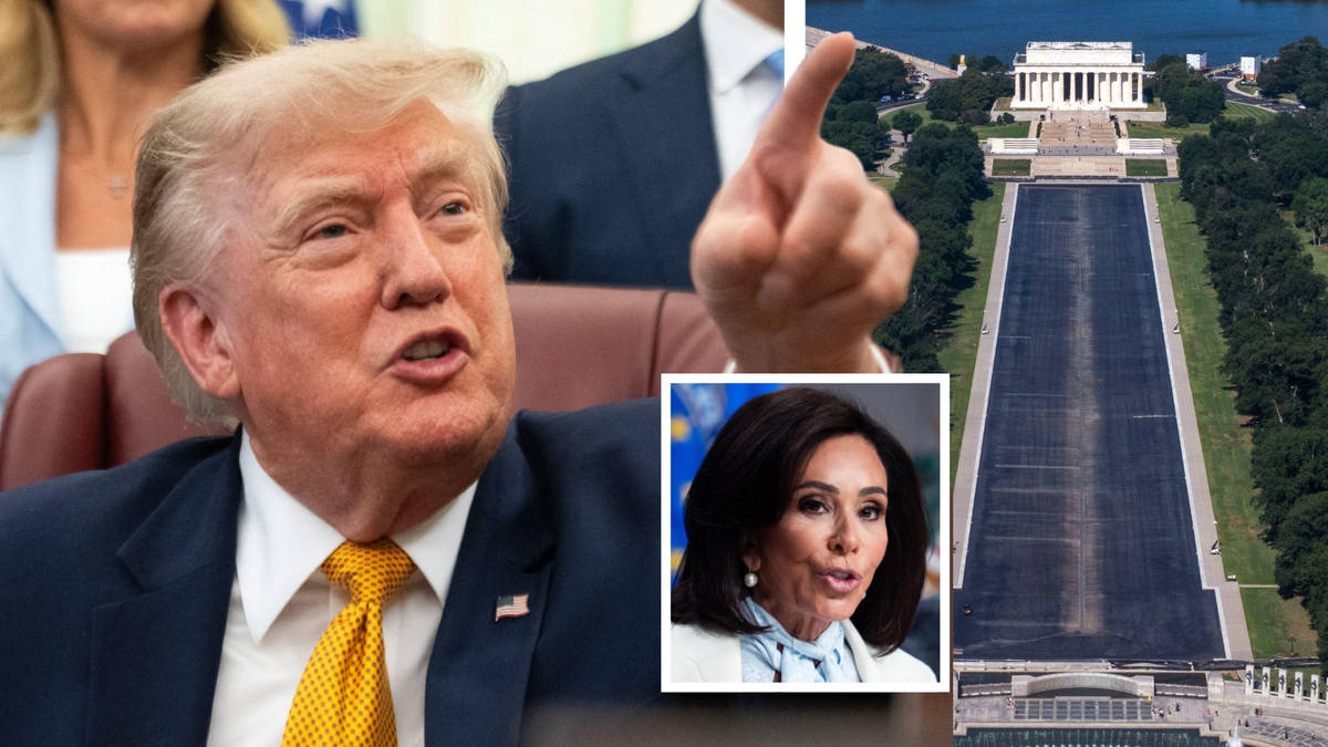Trump rages at former TV host Pirro as prosecutor admits that Reflecting Pool damage was not caused by vandals