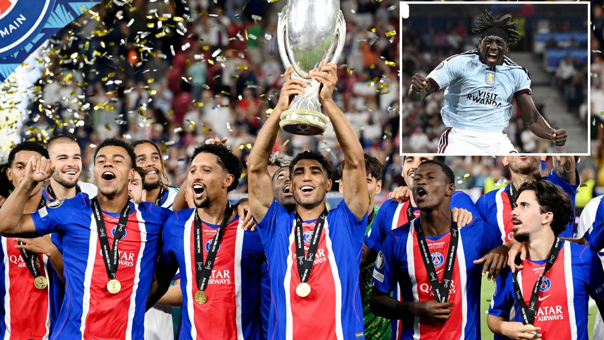 PSG win Super Cup against Aston Villa despite glorious debut goal from teenager Brian Madjo
