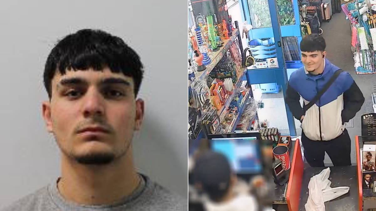 CCTV shows smiling killer buying knife hours before murdering man family member accused of stalking