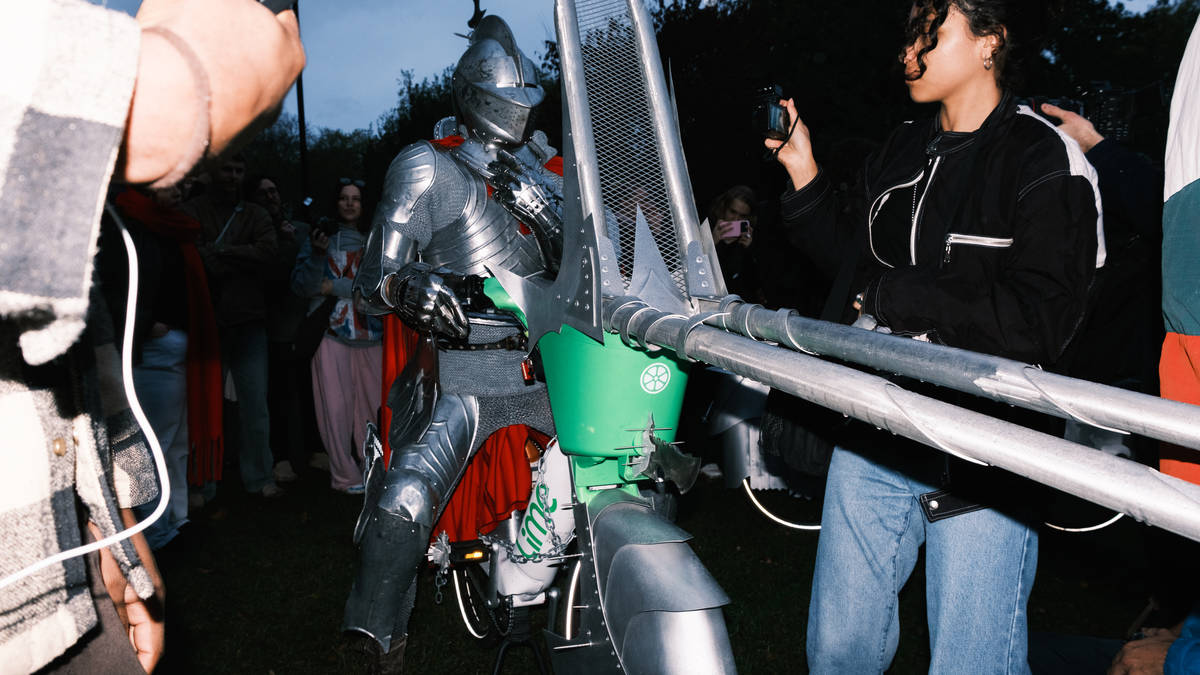Hundreds gather for e-bike jousting event in east London | LBC